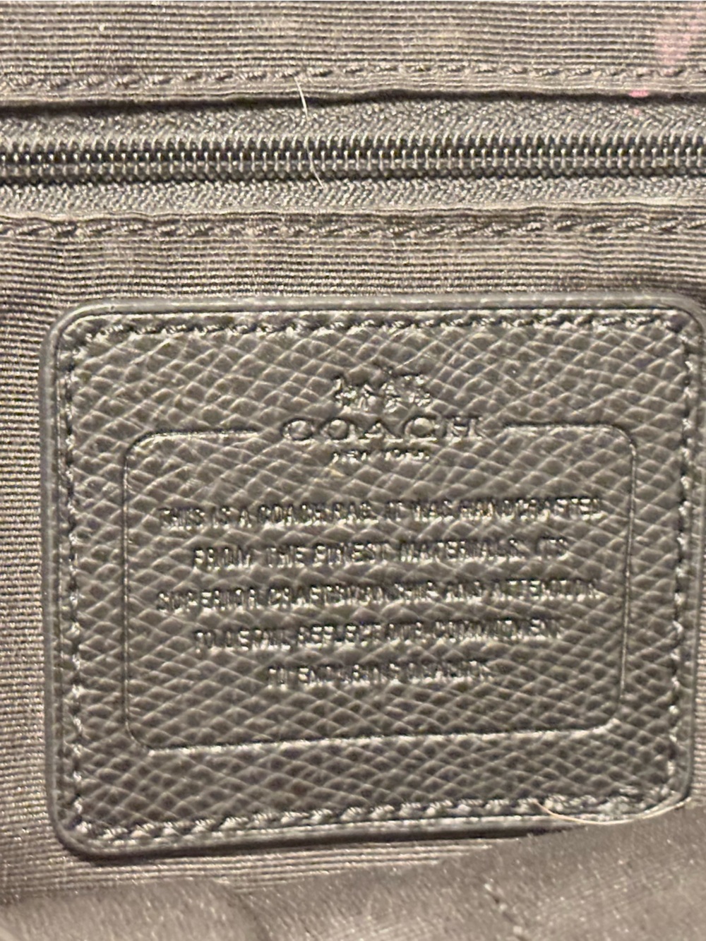 Coach Dark Brown Signature Canvas Tote with Black Trim - Picture 6 of 6